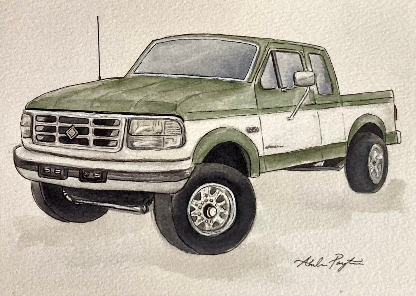 Custom Vehicle Watercolor