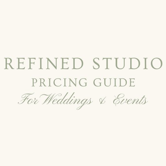 Pricing Guide For Weddings & Events