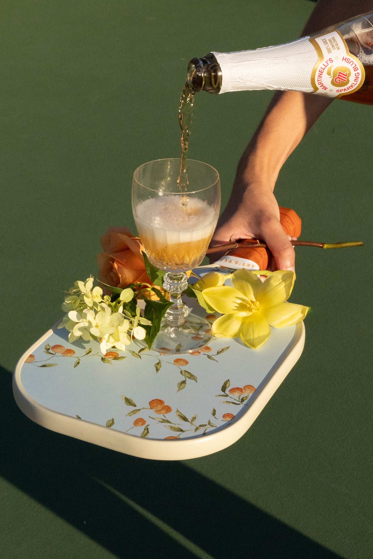 pickleball paddle, cute pickleball paddle, ships quickly, pickleball paddle with oranges and blue background, aesthetic pickleball paddle, pickleball paddle for women